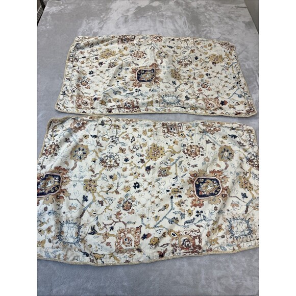 Chaps Pillow Shams Bedroom Bedding Standard 32"‎ X 19" W/ Flange & Braided Cord - Picture 1 of 7